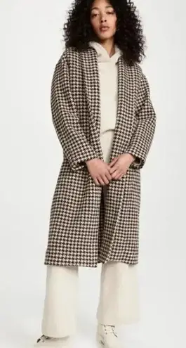 NILI LOTAN Houndstooth Kidman Coat Brown Size L