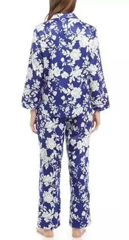 Miss Elaine 2-Piece Notch Collar Top and Pants Pajama Set