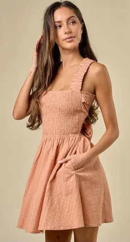 Endless Blu Cross Back Bow Detail Dress