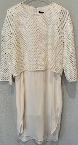 Tibi open-stitch overlay dress (S)