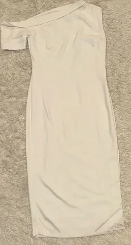 Reiss NWOT Laurey Draped Midi White Off the shoulder Dress sz 10