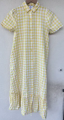 Lisa Marie Fernandez Target Yellow Gingham Button Front Dress XXS Tradwife Farm