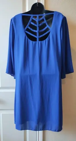 Apt. 9  Blue Flare Sleeve Dress Size 14