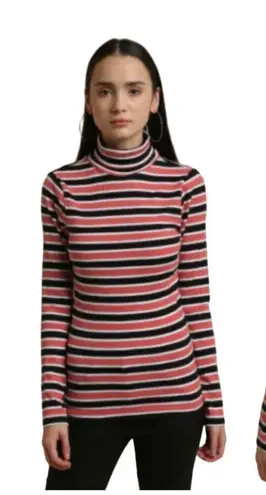 Brave Soul London Red White And Blue Long Sleeve Turtleneck Pullover Top Size M - Image 1