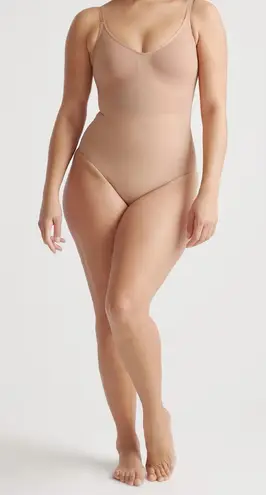 Quince NWT Sweetheart Neck Sculpting Sienna Nude Bodysuit Sz S - sold out online