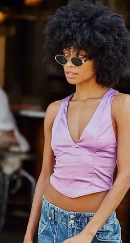 Intimately Free People Happy Hour Cami Purple Satin Size XS NWT