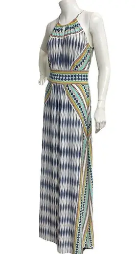 London Times Maxi Dress Women’s Multicolored Size 4 Bare Shoulders Summer Spring