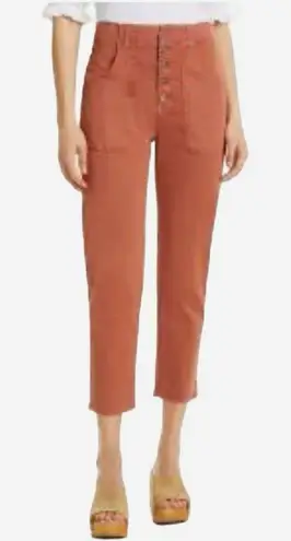 Veronica Beard Women’s Arya Straight Leg High Rise Pants Terracotta Size 30/10