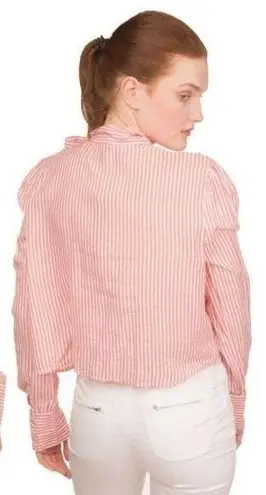 Walter Baker NWT Pink Striped Pussy Bow Top