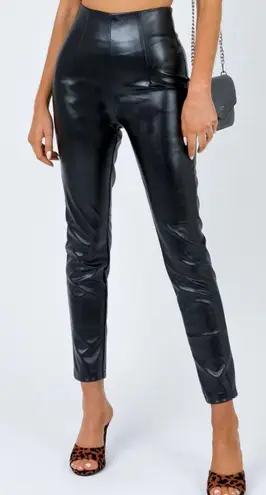 Princess Polly black leather pants