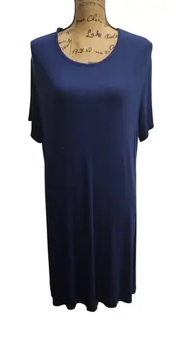 Cozy Earth Womens Dress Medium M Blue Premium Bamboo Loungewear Casual Comfy