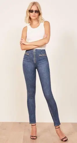 Reformation NWT  Zip Up Niki Jeans | Kasai Blue Wash | 30