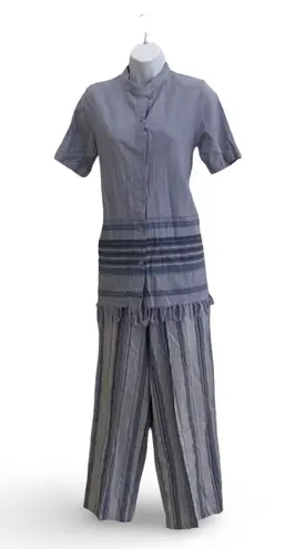 Marla Kim Linen Blend Outfit Blue