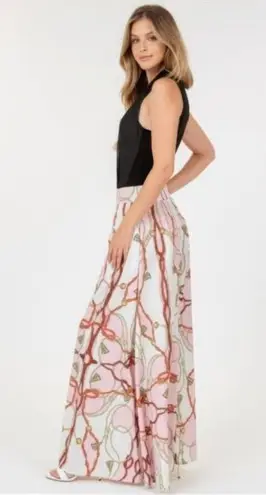 High Waist Wide Leg Printed Palazzo Pants Size L