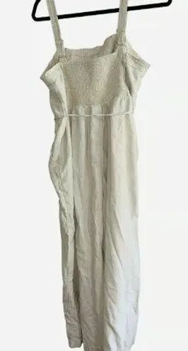 Old Navy L Sleeveless Linen-Blend Tie-Belt Wide leg jumpsuit L