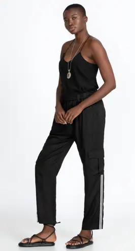 Johnny Was Cargo Pants R68922-6 Black Lyocell Pull-On Utility Boho Women's M