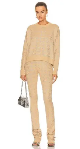 retrofete Desiree Pants in Caramel Silver Houndstooth Medium New Womens Knit Tan