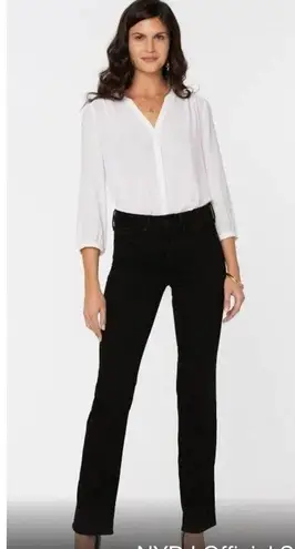 NYDJ Women's Jeans 8 Marilyn Straight Leg Black Stretch Slimming Lift Tuck