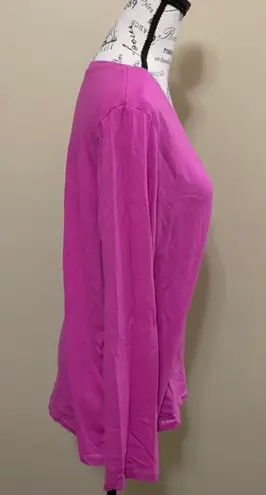 Hue Pink Long Sleeve Large Sleepwear Pajama Top