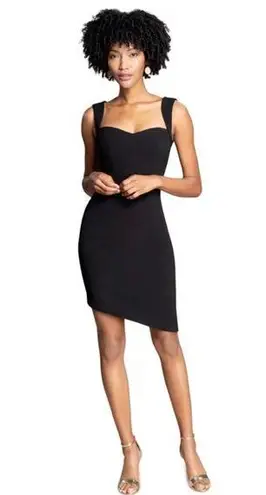 Dress the Population Amora Black Sweetheart Asymmetrical Mini Dress NWOT