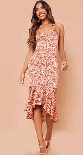 Pretty Little Thing Leopard Print Midi Dress