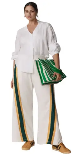 Anthropologie  Daily Practice Pull On Track Pants Wide Leg Size 1X NEW thumbnail 1