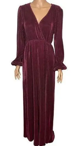 Baltic Born Venus Pleated Maxi Dress in Mulberry size L