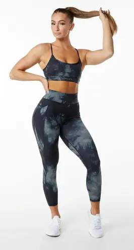 Alphalete Surface Leggings Black Oil Stain XS