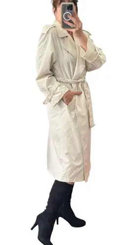 London Fog Vintage  Winter White Belted Rain Trench