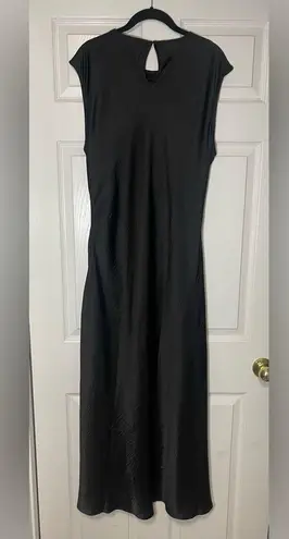 House of Harlow 1960 Women's Satin Slip Dress Circle Side Cutout in Black Sz XL