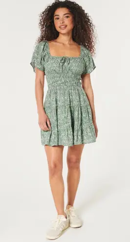 Hollister Little Green Print Dress