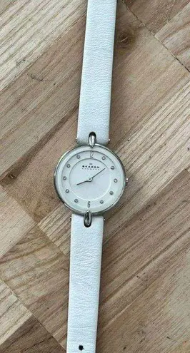 Skagen Hiromichi Konno Special Edition Ladies Watch White Dial Crystal Markers
