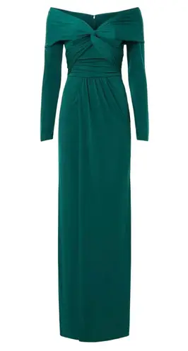 Zac Posen Off Shoulder Wrapped Around Gown in Green, Size US 6