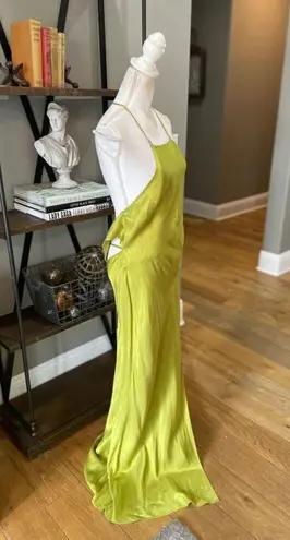 Bec & Bridge Teresa Halter Strappy Maxi Dress Wasabi Green Womens Size 10
