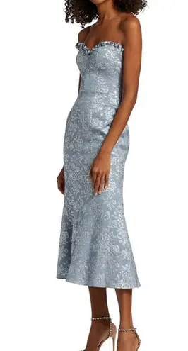 Markarian Odelina Brocade Midi Dress NWT Blue Size 2