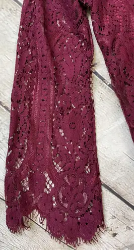 Francesca's  Burgundy Carson Lace Shift Dress NWT!