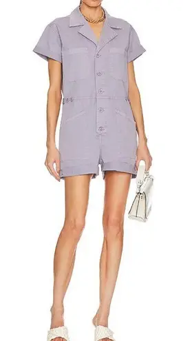 Pistola Parker Denim Romper in Plumeria