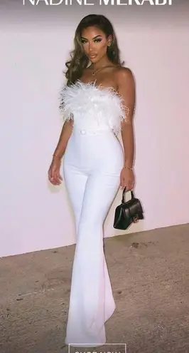 NADINE MERABI NWT Colette White Jumpsuit 10