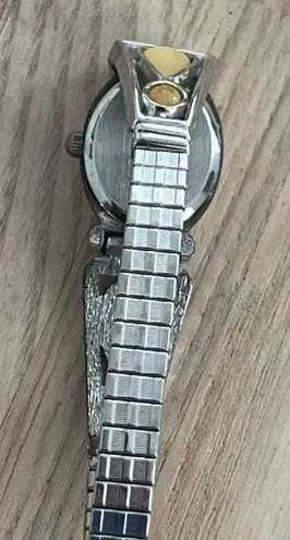 Catalina Ladies Watch Vintage Teardrop Stainless Stretch Bracelet Silver Dial