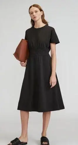 Everlane  The Organic Cotton Waisted Dress in Black M NWT