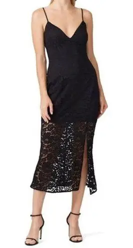 TALULAH La Maison  Black Lace Closer To You Midi Dress Size XS $280