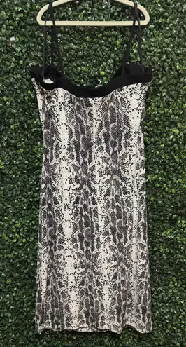 Eye Candy PYTHON SNAKESKIN STRAPPY BODYCON MIDI DRESS