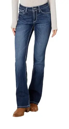 Ariat  Real Womens High-Rise Saylor Bootcut Western Blue Jeans 26 L - Image 1