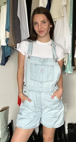Levi's Levi’s Light Wash Denim Short Overalls - Size M (Approx.) - Image 1