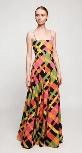 Anthropologie  S/W/F Geometric Bandeau Spaghetti Strap Maxi Dress NEW Small