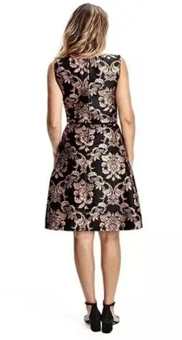 The Children’s Place Womens Mommy & Me Metallic Jacquard Christmas Holiday Dress Black