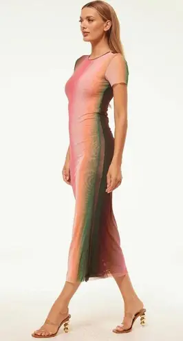 MISA Los Angeles Vanessa Dress in Cali Ombre Medium New as-is Womens Midi Long
