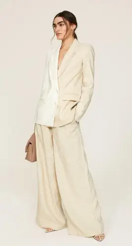 Veronica Beard Off-White Tan Two-Toned Braeton Dickey Jacket Blazer Size 8