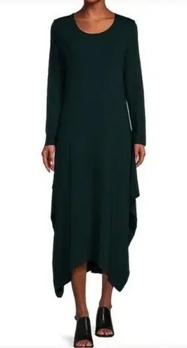 Bryn Walker Chelsea Dress Tulip Skirt Hunter Green Long Sleeve Stretch Knit Gown