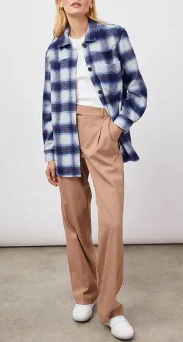 Rails Tripp Shirt Jacket Flannel Plaid Azure Sapphire Blue XL Western Shacket